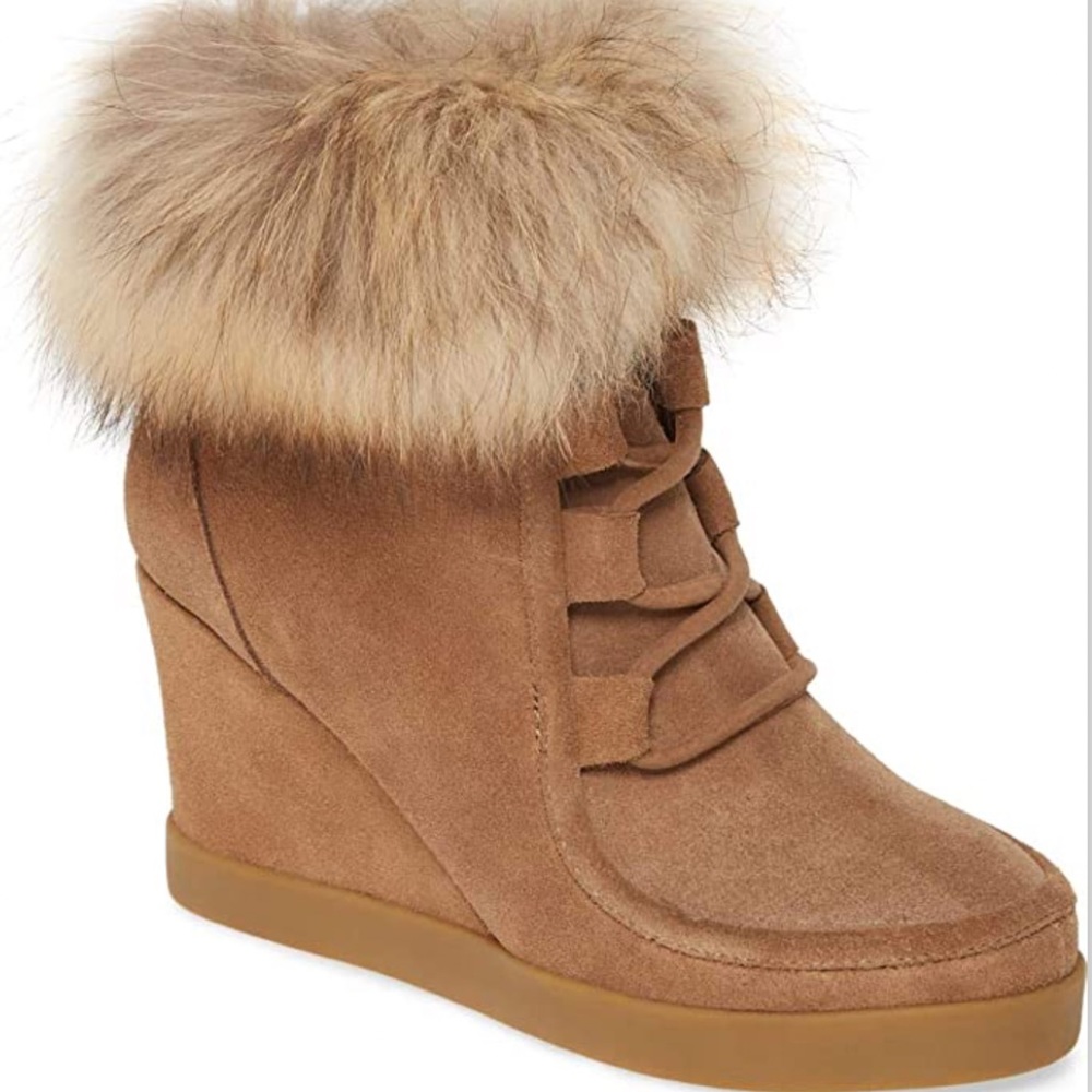 Cecelia New York Genuine Fox Fur Holly Bootie